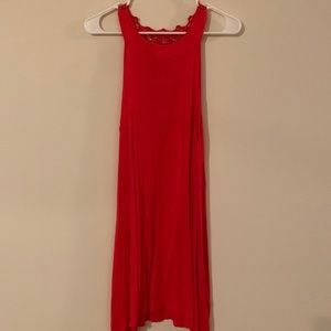 Red causal dress